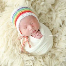 Бежевый трикотаж стрейч обертывание Ulitmate стрейч обертывание новорожденный эластичная вязаная пеленка фото реквизит