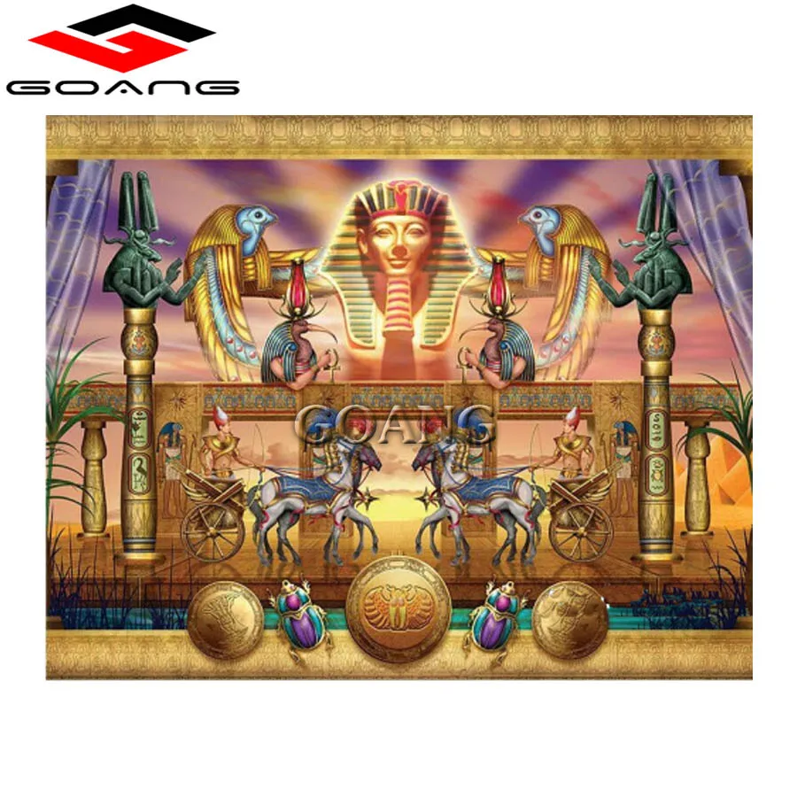 

GOANG 5D Diamond Embroidery Avatar Egyptian Horses DIY Diamond Painting Full Square Mosaic Cross Stitch Crafts Home Decoration