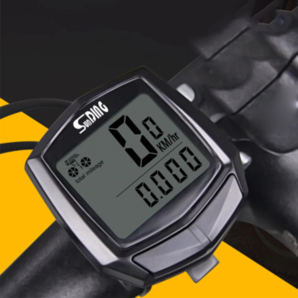 

Black Waterproof Stopwatch Backlight Clock Riding Bicycle Speedometer Multifunction Odometer Wired Sensor Cycling Computer