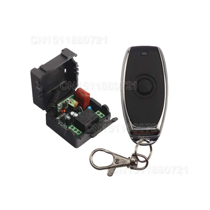 

220V 1CH Mini Receiver & Transmitter Wireless Switch Remote Light Switch Momenrary Toggle Latched Adjustable With Battery