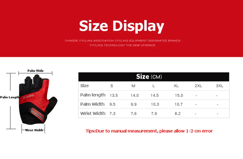 Santic Cycling Gloves Half Finger Unisex Outdoor Sports Spring Summer MTB Cycling Motorcycle Racing Gloves Bisiklet Eldiven SK0030 (5)