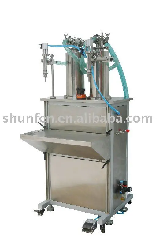 

(500-5000ml) Full Pneumatic Double-head Liquid Filling Machine without electricity (Vertical Pneumatic 2-head oil doser)