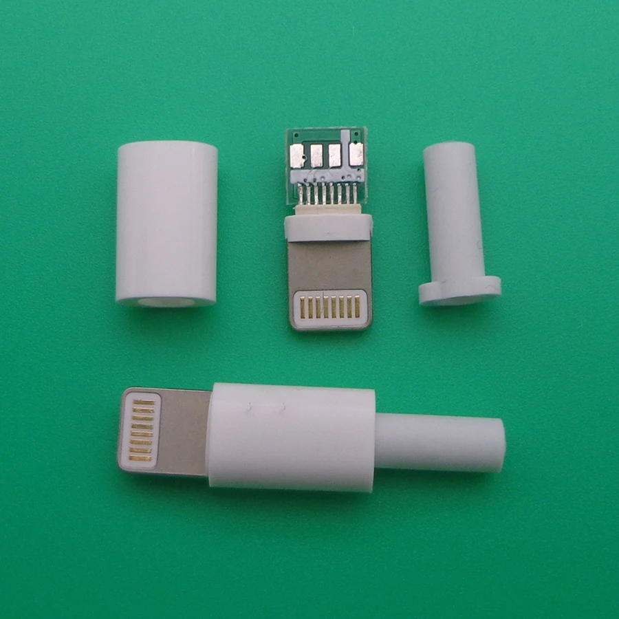 

lighting 8P With chip DIY Welding wire type male plug for iphone 5 6S Mobile phone data cable charging socket