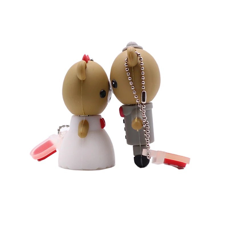 Pendrive cartoon cute wedding bear pen drive 4GB 8GB 16GB 32GB 64GB bear groom bride memory stick creative gift usb flash drive Pendrive cartoon cute wedding bear pen drive 4GB 8GB 16GB 32GB 64GB bear groom bride memory stick creative gift usb flash drive