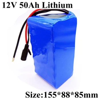 

Brand 12v 50Ah lithium battery pack lipo polymer portable plastic mobile instrument 300w 350w 40ah 30ah + 3A charger