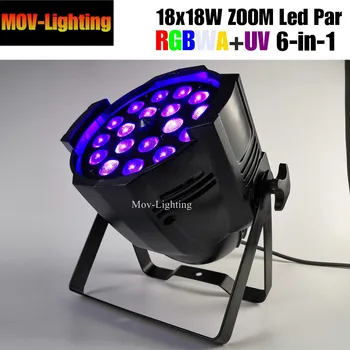 

4pcs/lot RGBWAUV 6 IN 1 LED PAR Theater Stage led spotlights projection zoom in out track lights