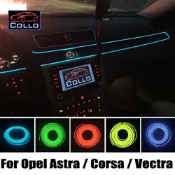 9 м el Провода для Opel Astra H J K/Corsa C D E/Vectra/салона романтическую атмосферу лампа/украшения холодный свет линии