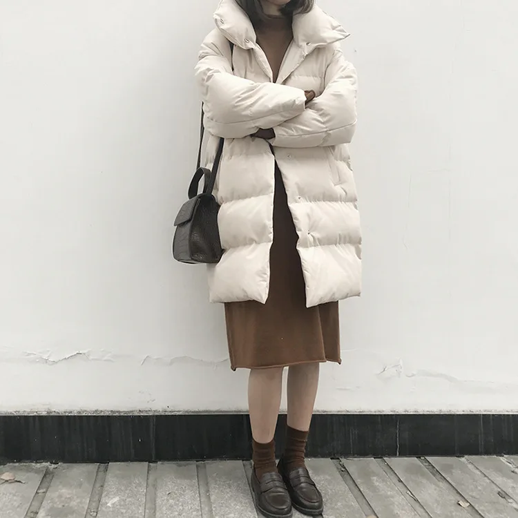 Женская зимняя куртка на утином пуху, верхняя одежда, пальто, женский длинный Повседневный теплый пуховик, брендовая парка