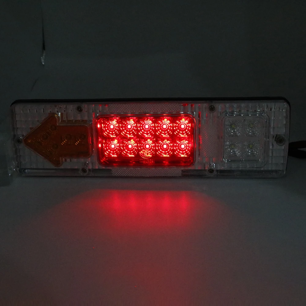 1Pair 12V Car Truck Trailer Rear Light Indicator Reverse Van Car Truck Taillight LED Stop Rear Tail Brake Lights Lamps (22)