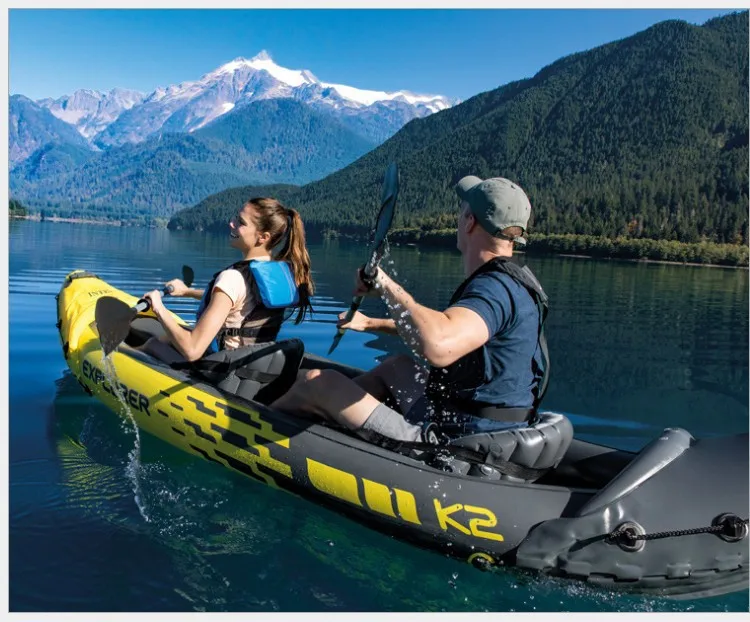 Kayak Inflable Intex Explorer K2 Set Capacidad 2 Personas