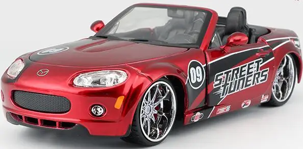 1:24 Advanced alloy Roadste модель, высокая имитация Mazda MX5, металлическое литье, высококачественная коллекционная модель - Цвет: Red modified version