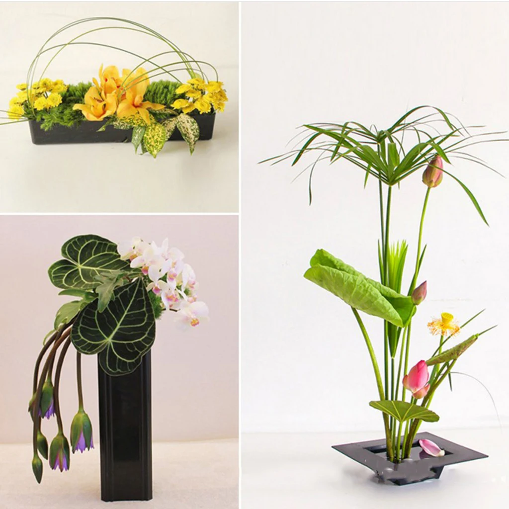 Ikebana Vase Pot Bonsai Flower Container - Multi Szie Flower Arranging Vase Tray Tools Supplies