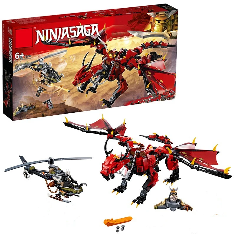 Baratos 2019 nuevo legoing ninejoes dragón knight bloques de construcción iluminar juguete para niños Compatible con los ladrillos de bricolaje Ninja para niños amigos