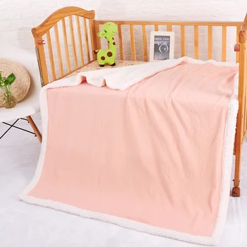 

Flannel Keep Warm Baby Knitting Blanket Knit Blanket Multi-Function Children's Blanket Newborn Bedding Baby Knitted Cotton Quilt