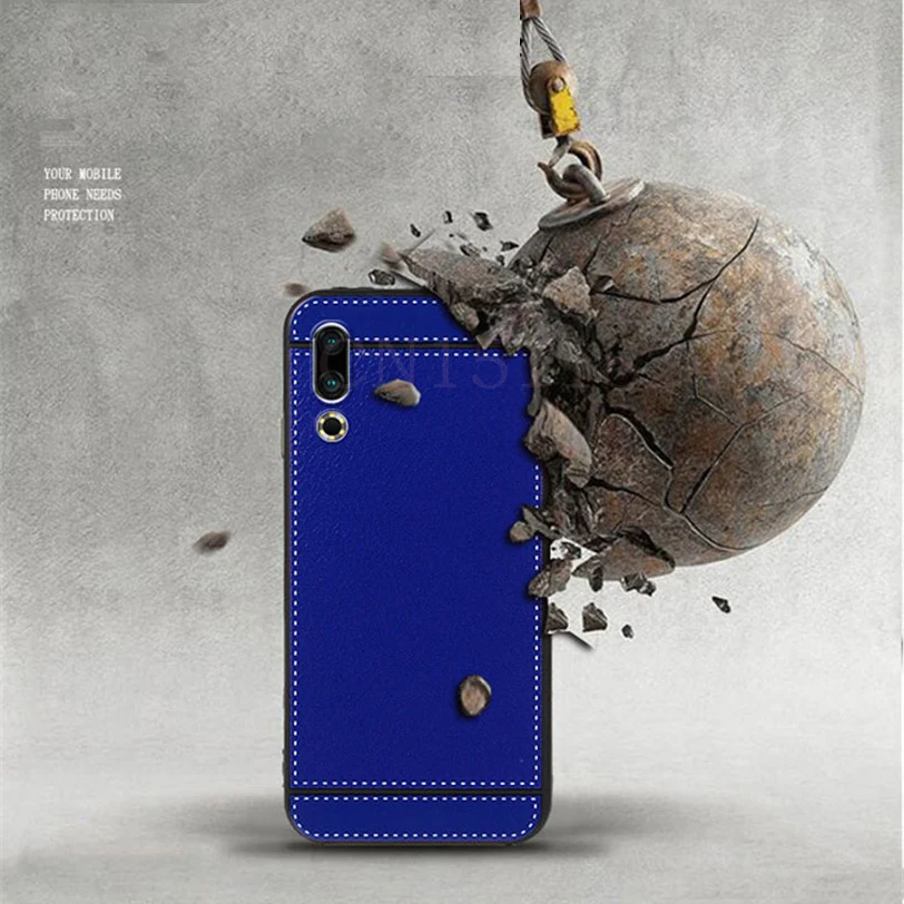 Note 9 Case For Meizu 16 16X 16th X8 Note 8 9 Case Leather grain Silicone Soft TPU Cover for Meizu 16s Phone Coque (5)