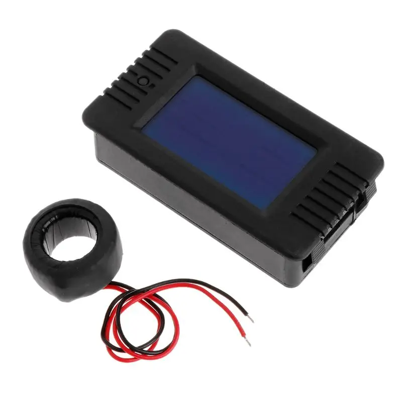 

6in1 Digital AC 80~260V Power Energy Monitor Voltage Current KWh Watt Meter 100A 10A