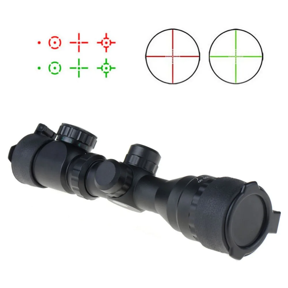 WIPSON 2-6X32 Adjustable Hunting Green Red Dot Illuminated Tactical Riflescope Reticle Optical Sigh