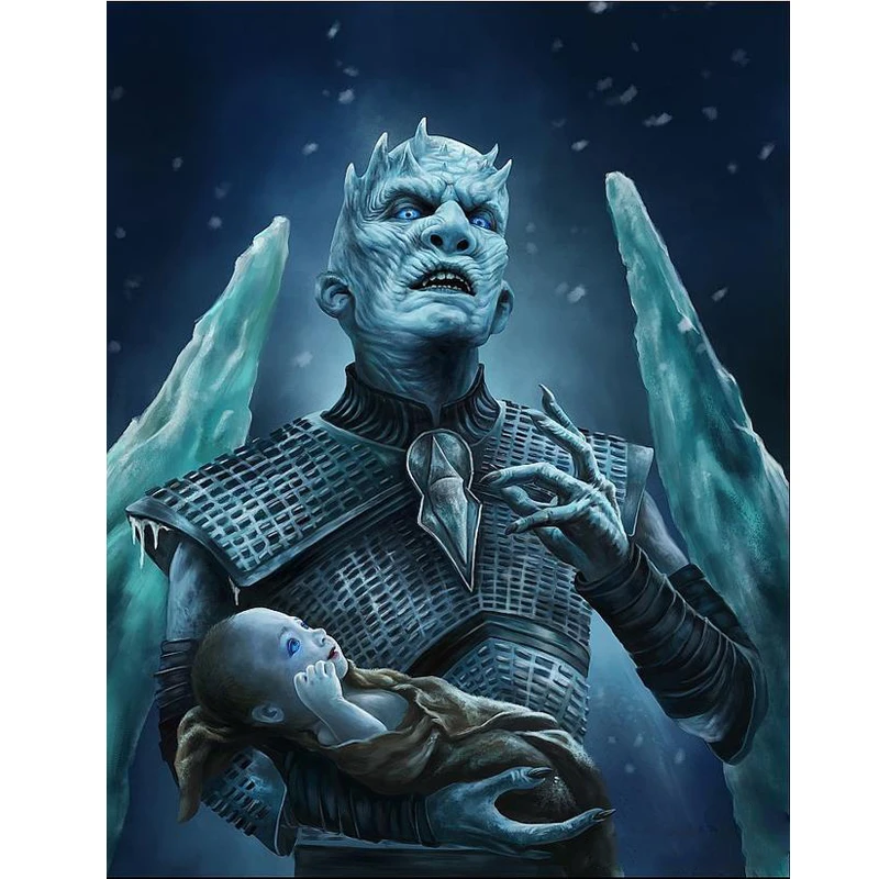 

5d Diy Diamond Painting Game Of Thrones Diamond Embroidery Cross Stitch Night's King Diamond Mosaic Handmade Childs Gift Ny188
