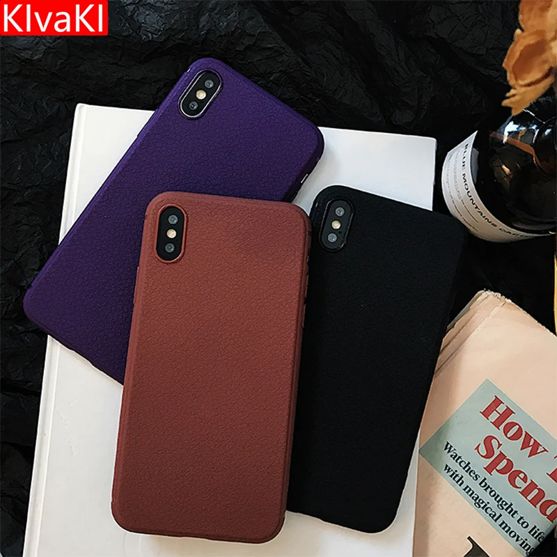 

KIvaKI Ultra Thin Phone Cases For iPhone 6 6s 7 8 Plus X case Leather Skin Soft TPU Silicone Case For iPhone 6 6S 7 Shell Coque