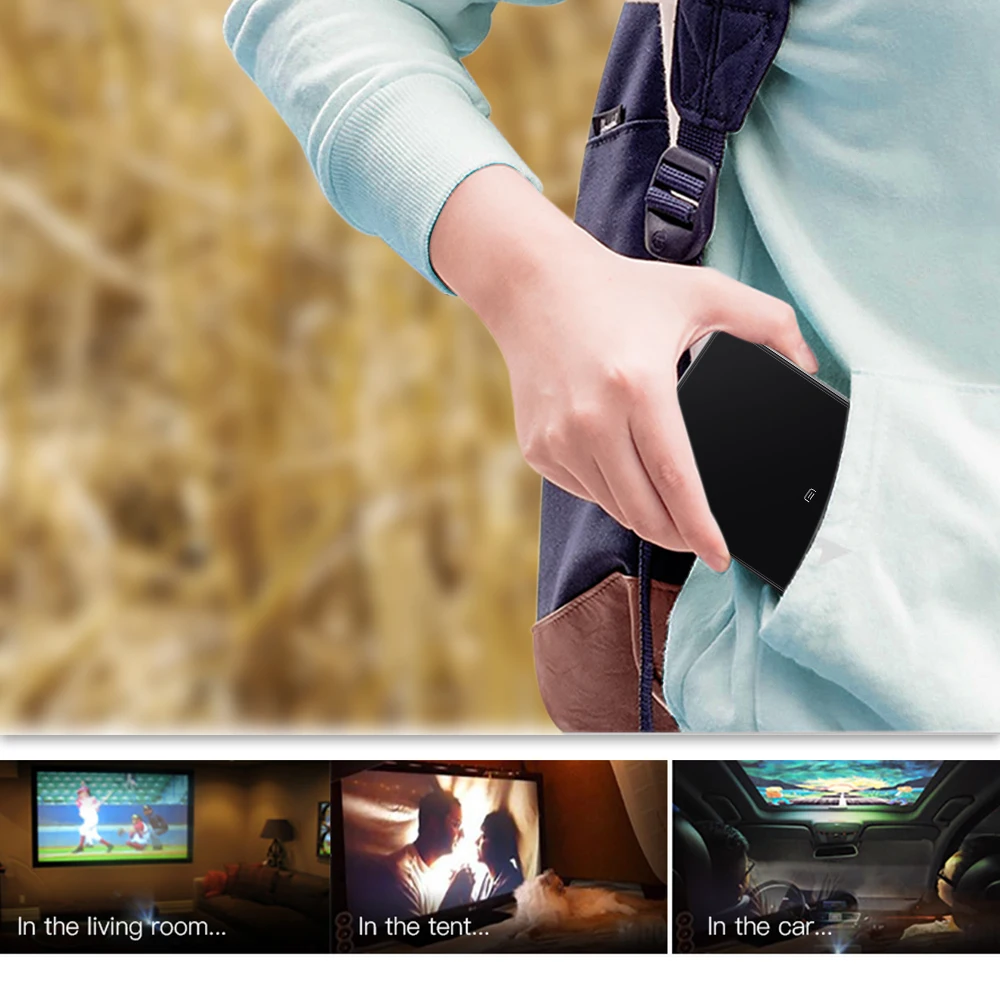 Most Buy 3fdJG WZATCO CT50S Mini poche de cinéma maison intelligente Portable Android 7.1.2 OS Wifi Mini HD projecteur LED pour Full HD1080P MAX 4K HDMI