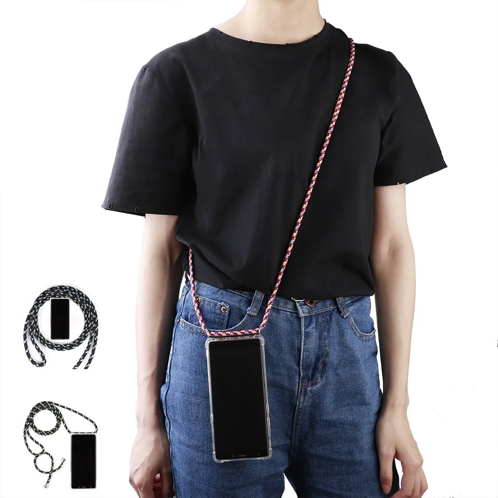 

multicolor Protective Phone Case Cover with Necklace Crossbody Rope for Samsung S8 Plus S9 Plus S10 plus S10 lite Note 9