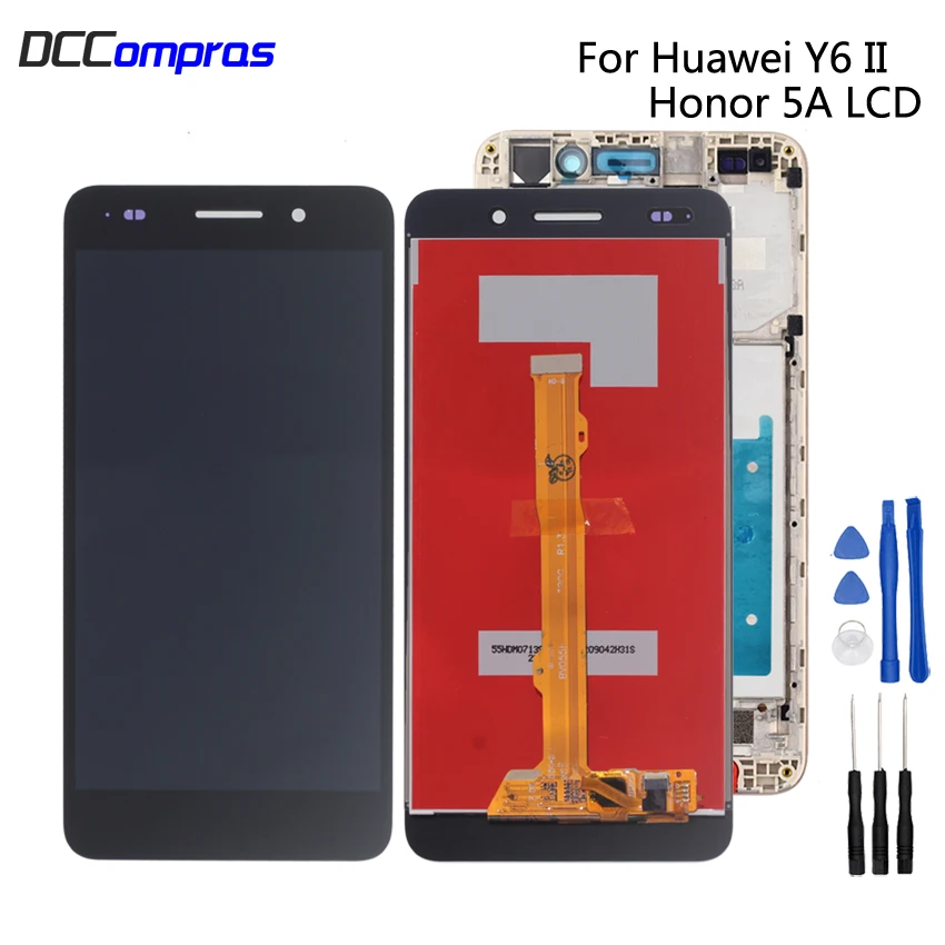 

For Huawei Honor 5A Y6II LCD Display Panel with Touch Screen Digitizer 5.5'' Full Assembly Frame Y6 II 2 CAM-L21 LYO-L01 Screen