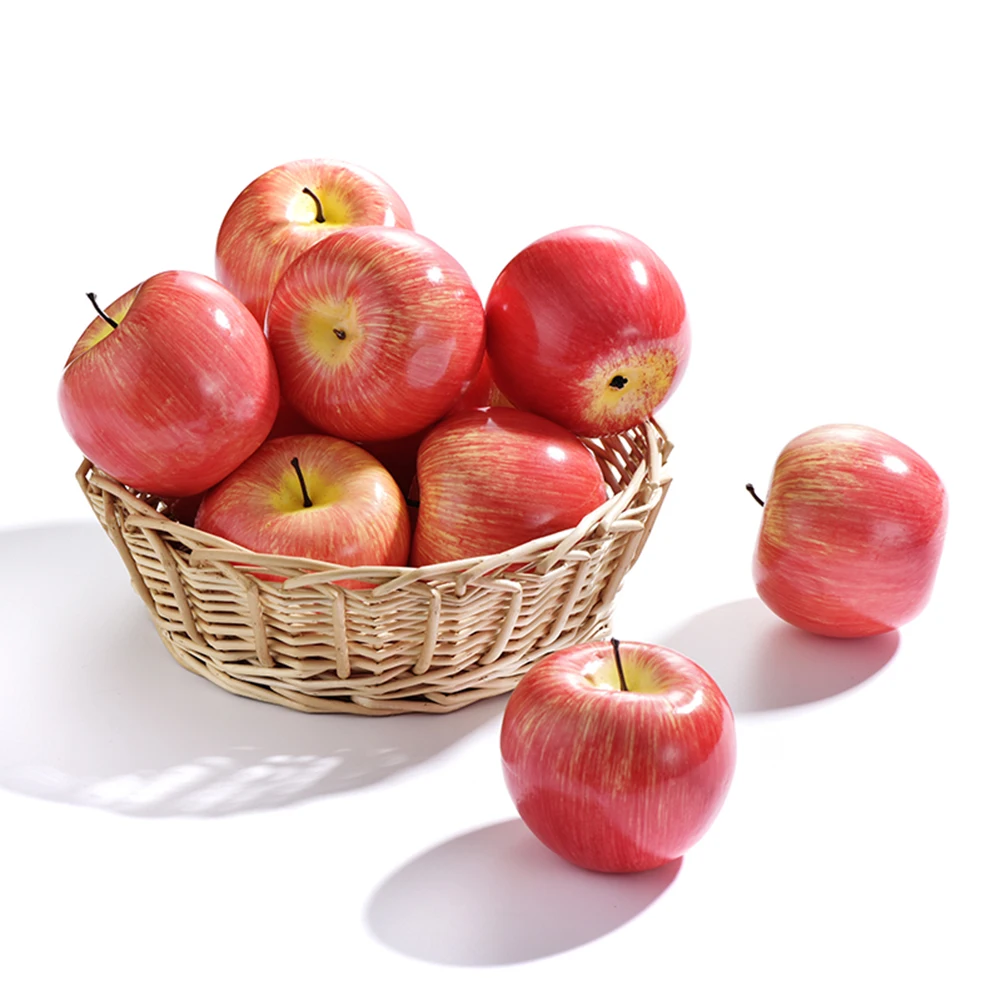 6 шт./компл. искусственные красные яблоки/зеленых яблок/груши поддельные моделирование фрукты дома Кухня шкаф украшение ремесло