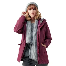 Походные женские длинные зимние спортивные теплые походные куртки водонепроницаемая куртка Женская охотничья одежда Красный Размер S 2XL