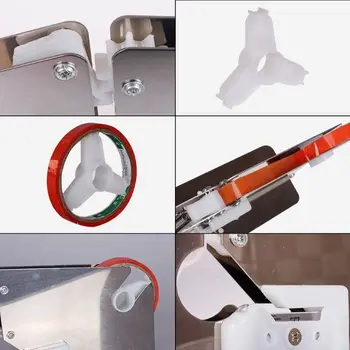 

Stainless Steel Supermarket Bag Sealing Machine Food Packaging Fruit Shop Packer Portable Tape Cutter Dispenser