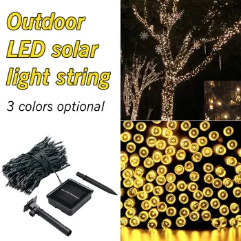 

Solar Powered Fairy Lights Christmas Street Garland Led String Strip Light Outdoor Waterproof for Garden Wedding Lamp