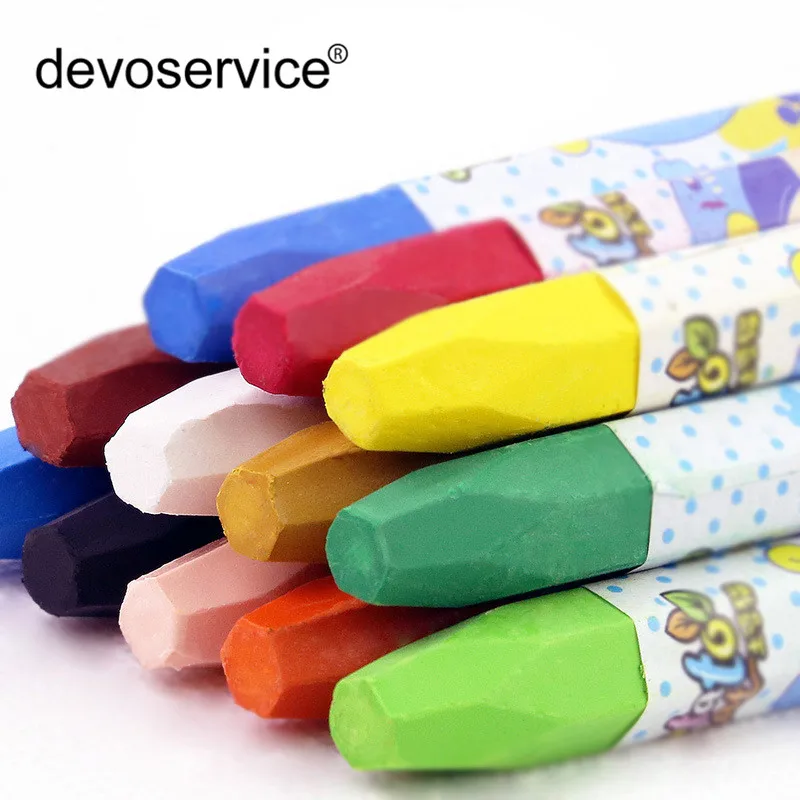 12colors Crayons Set of 12 Gel Crayons Art Supplies Colors for Kids//Toddlers//preschooler