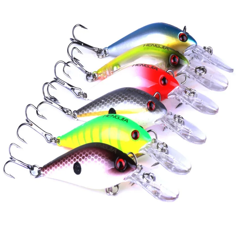 

1pc Crank bait Wobbler Hard Fishing Tackle fishing lure metal Swim bait CrankBait Bass Fishing Lure #4MA29 #N #N #N #N #N