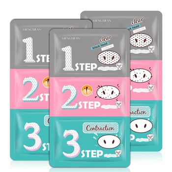 

5 Pcs 3-in-1 Nose Blackhead Remover Facial Mask Black Mask Peeling Acne Treatment Mask Face Care Pore Cleanser Shrinking Pores