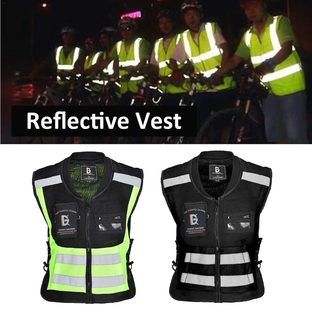 Комфортный светоотражающий жилет для бега и велоспорта, ультра-светильник, светоотражающий жилет без рукавов для мотоцикла