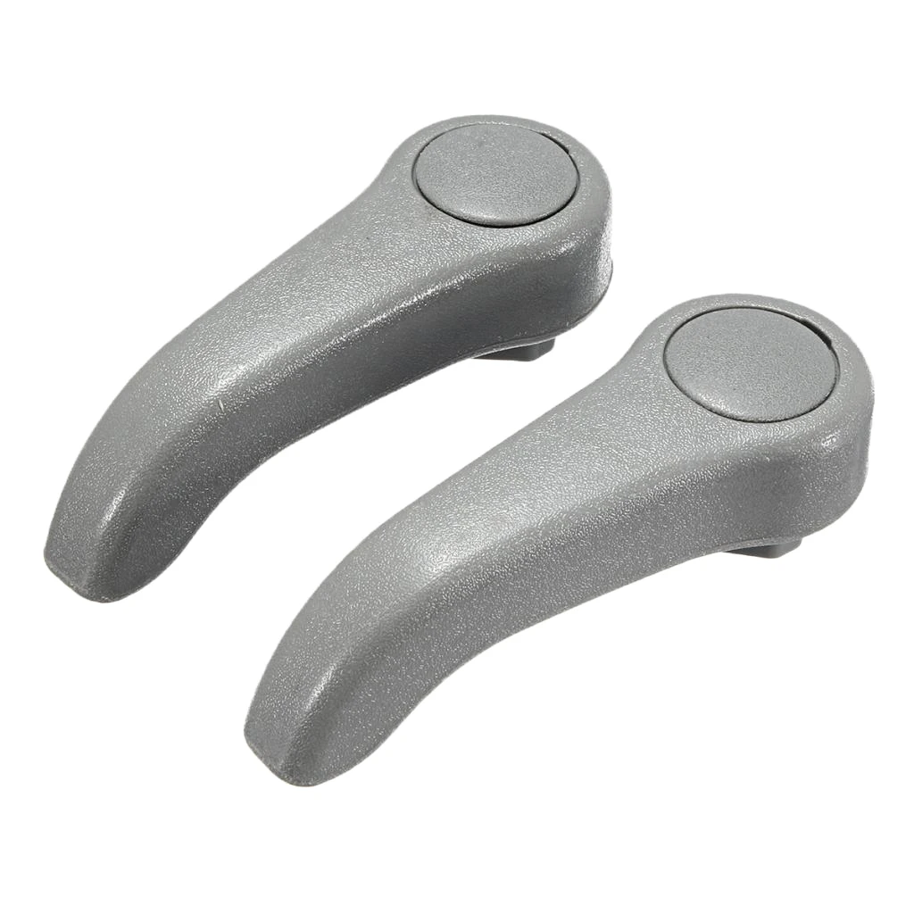2 Pair New and Durable Replacement Part 3518 Seat Adjuster Lever Handle Adjust for    Clio MK2 Grey