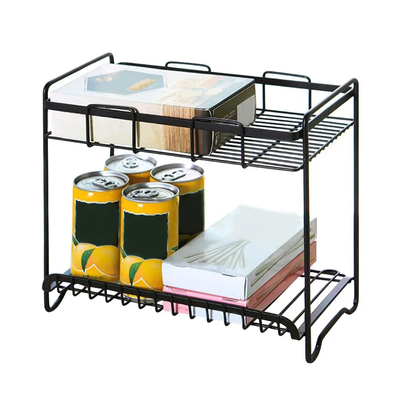 Home Storage Racks Holders Creative Double Layer Shelves Kitchen Spice