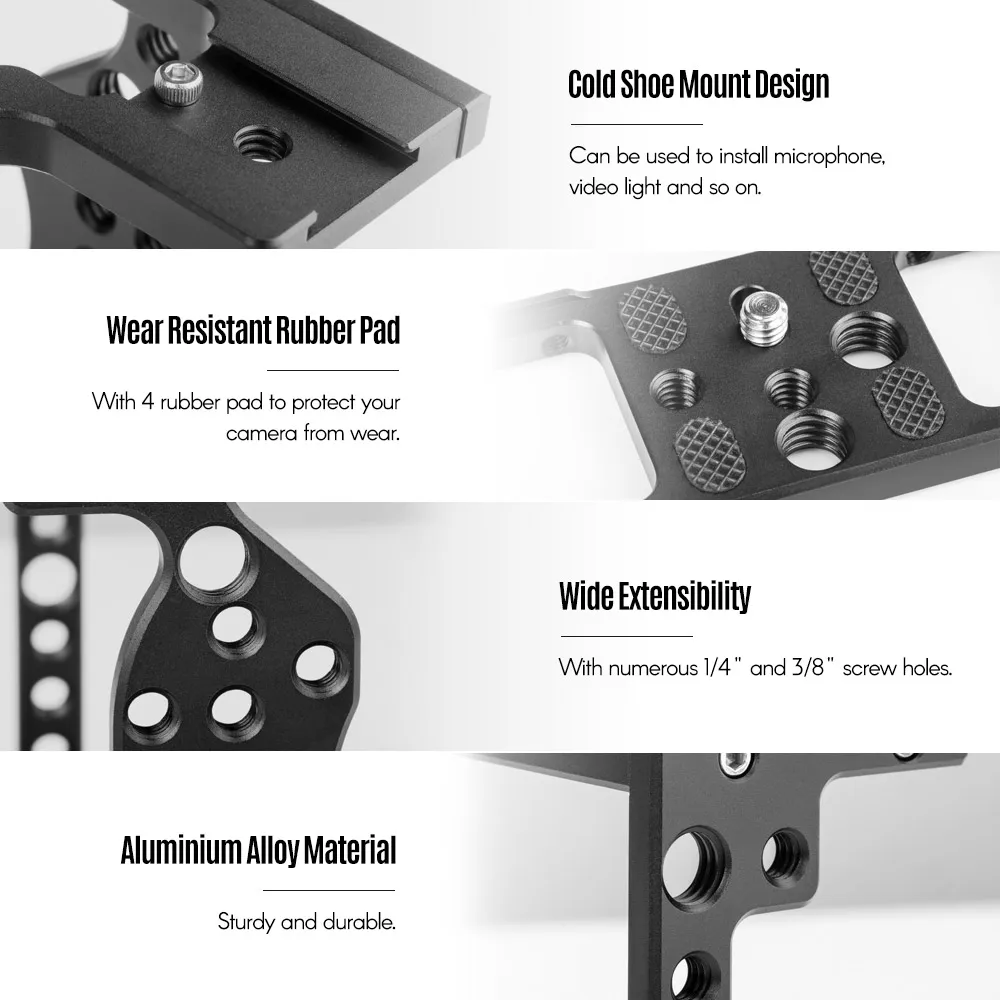 Каркас для крепежа видеокамеры крепление Rig фильм пленка делая стабилизатор кронштейн с холодным башмаком 1/4 дюймов резьба для Nikon Z6/Z7