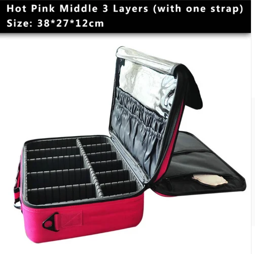Makeup Bag Organizer Professional Makeup Box Artist Makeup Organizer Storage Bag Travel Cosmetic Pouch Handbag
