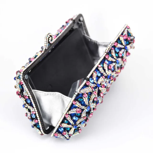 Crystal diamond black/pink/red/gold/silver Purse Evening Clutch Bag Bridal Diamond Clutch purses Wedding Party Minaudiere SC762 4