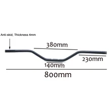 Универсальный 22 мм 7/" Руль для мотоцикла, алюминиевый сплав, ретро черный руль для мотоцикла, руль для скутера, винтажный руль для мотоцикла