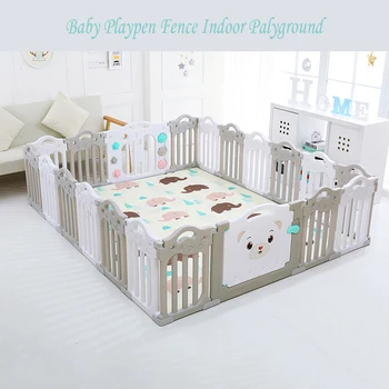Baby Playpen Fence Indoor Palyground Park Kids Safe Guardrail Baby Game Crawling Fence Baby Play Yard 18 pieces/set baby game fence multiple combinations baby crawling fence toddler fence child safety fence toy