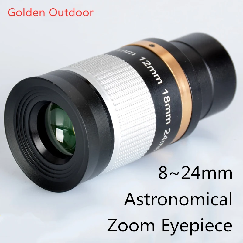 

Professional 1.25in Telescope Lens 8-24mm Zoom Eyepiece Optic Lens glass for Astronomical Telescope Accessories Star watching