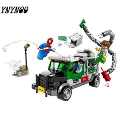 Ynynoo Doc Ock грузовик Heist 76015 строительные блоки модель игрушки для детей Бела 10239 Совместимость Супер Герои игрушки