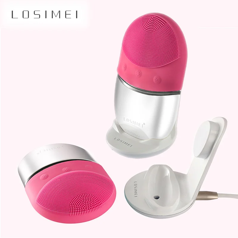 Losimei Induction charging silicone electric facial cleansing vibrate