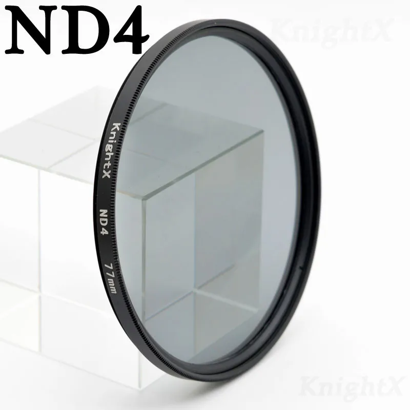 ND4 KnightX FLD UV MC фильтры нейтральной плотности для объектива-звезды цветной фильтр 52 мм 58 67 55 77 мм для Nikon однообъективной зеркальной камеры Canon EOS 7D 5D 6D 50D 60D 600D d5200 d3300 d3200 T5i - Цвет: ND4