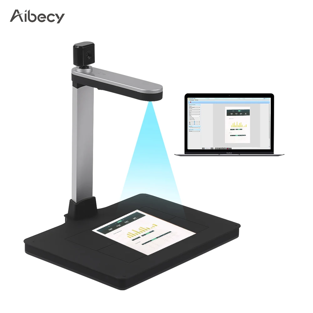 Aibecy HD Document camera двойная камера технология AI заполняющий светильник сканер 10 Mege-pixels A4 Размер поддержка PDF экспорт видео запись