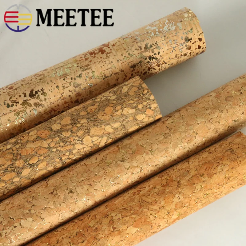 Meetee 200X137 см, толщина 0,5 мм, натуральная пробковая кожа, ткань, сделай сам, сумки, обувь, багаж, ручная работа, ремесло, дерево, Декор, материал, поставка