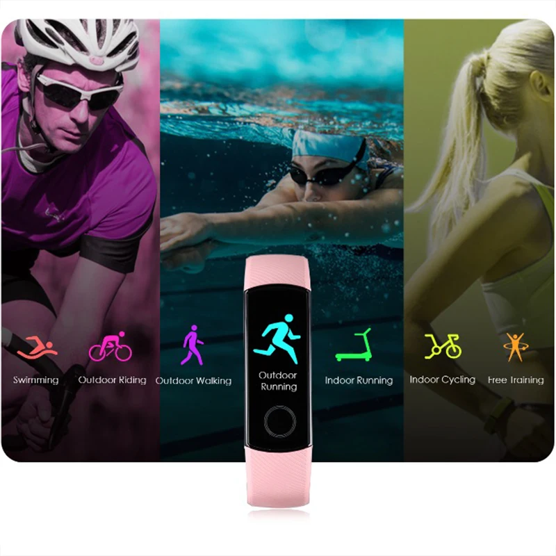 Фитнес браслет HONOR Band 4 смарт часы водонепроницаемые отслеживают активность в