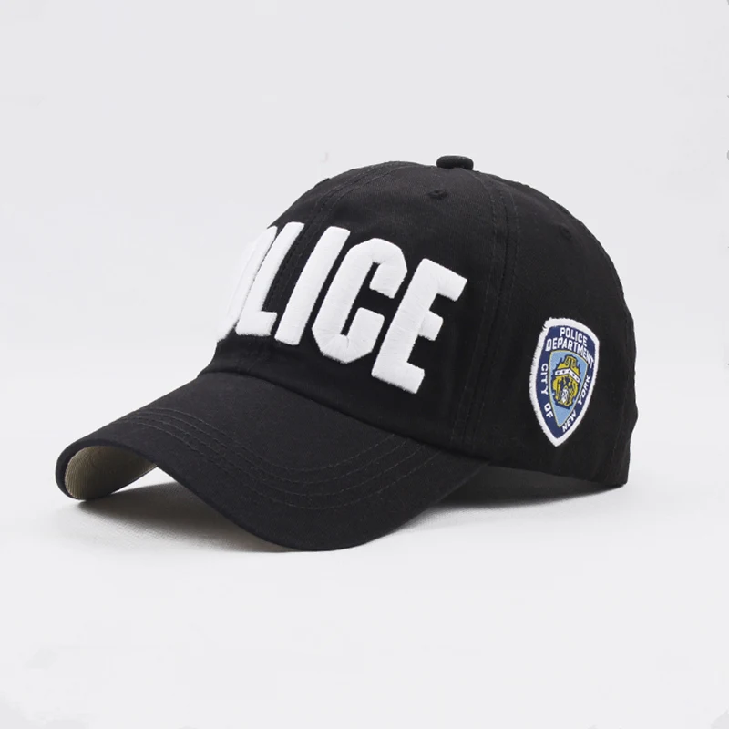 [NORTHWOOD] Высокое качество полиции шапки унисекс бейсболки мужские Snapback кепки s регулируемые Snapback для взрослых - Цвет: Black A