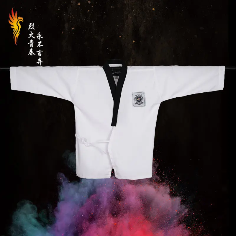 

Top Quality Colored Taekwondo Uniform for adult Children Teenagers Poomsae dobok red blue black tae kwon do clothes WTF approved